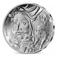 França 10€ 400 Anos do Nascimento  Molière -  Prata Proof 